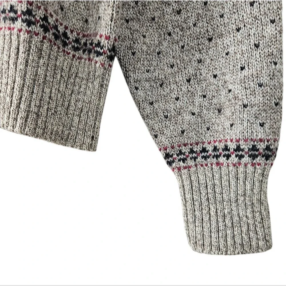 Lands' End 100% Wool Scottie Dog Lover Knit Cardigan - Picture 4 of 10